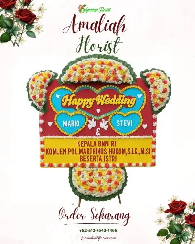 Karangan Papan Bunga Pernikahan di Kebonan